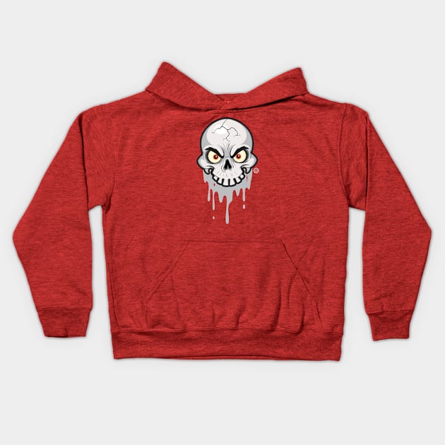 Skully Grey Kids Hoodie by Goin Ape Studios